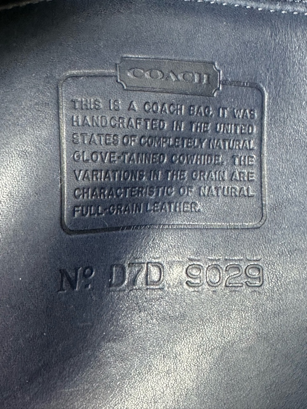 Vintage Coach 9029 Ergo Flap Leather Shoulder Bag Blue Made In USA - Picture 15 of 15